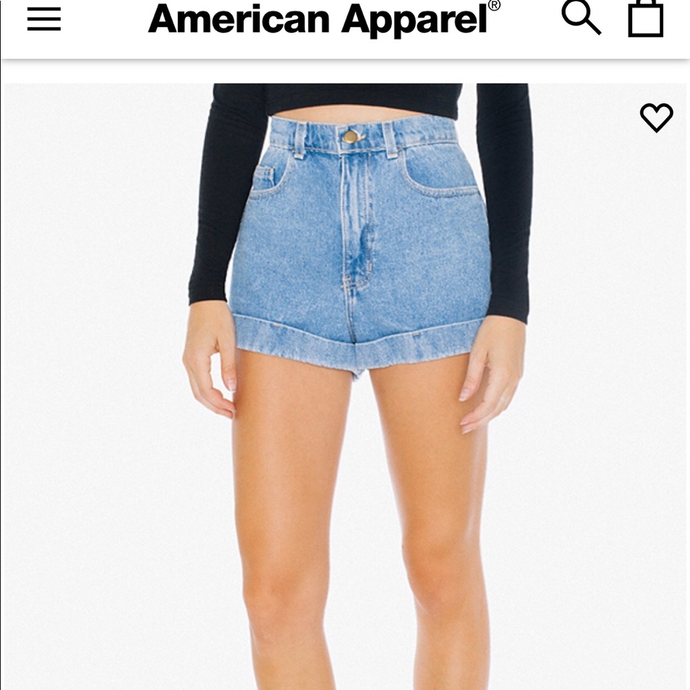 American Apparel High Waisted Shorts